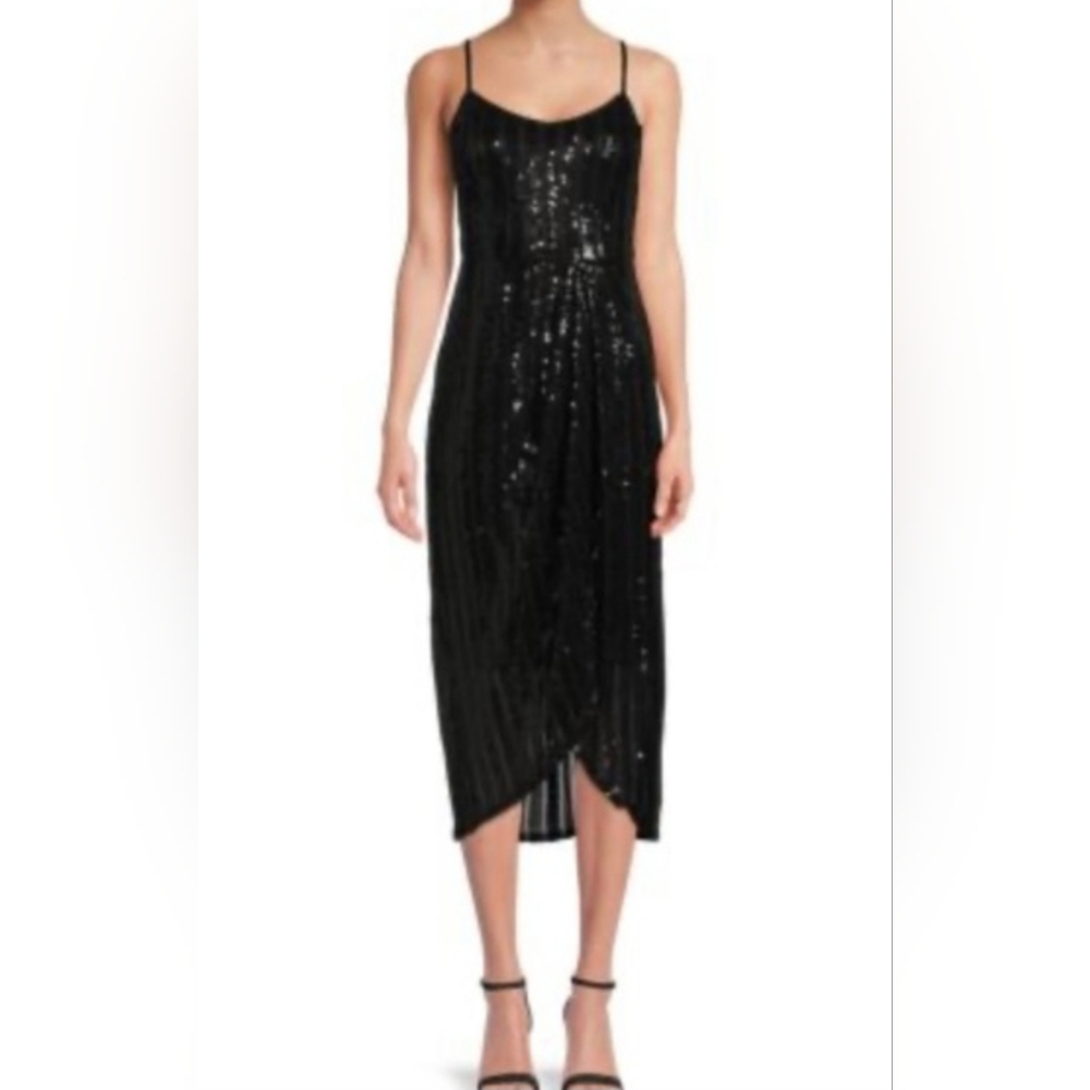 Nanette Lepore Black Sequined Cocktail Dress